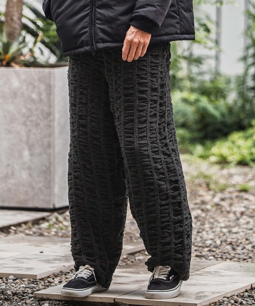 CAMBIO(カンビオ)の「mp13921-Floating Jacquard Mole Knit Wide Straight Pants ニットパンツ(その他パンツ・メンズ・ブラック/カーキ/チャコール/キナリ・S/M/L)」の22枚目の写真