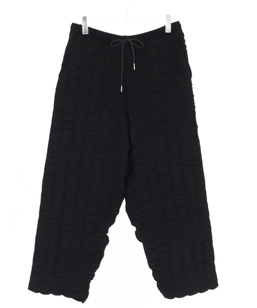 mp13921-Floating Jacquard Mole Knit Wide Straight Pants