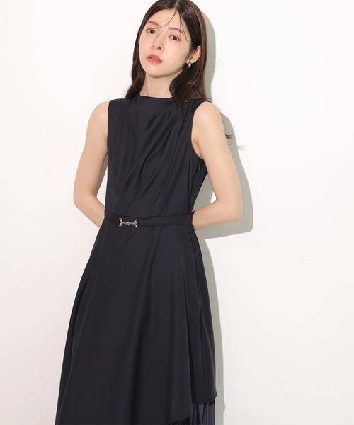 アルテソワリュクス　イタリーアート調プリントドレープワンピースQVCレッド系42 セール】トッコクローゼット tocco closet フォックス＆フラワー