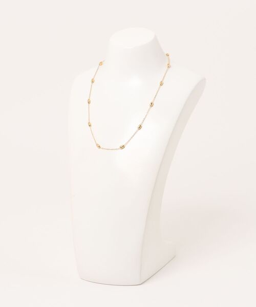 Andemiu（アンデミュウ）の「ステンレスボールスネーク2連ネックレス583906（ネックレス・レディース・ベージュ/ライトグレー・FREE）」の3枚目の写真