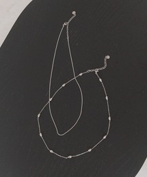 ステンレスボールスネーク2連ネックレス583906