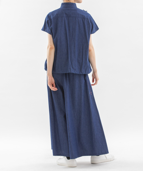 nop de nod(ノップドゥノッド)の「フレアーマキシパンツ(その他パンツ・レディース・ブルー系/ブラック・M)」の7枚目の写真
