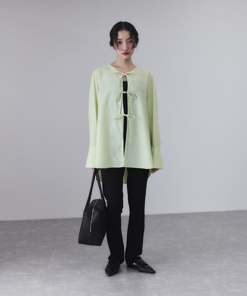 ADAM ET ROPE'（アダムエロペ）の「【接触冷感】キュプラニットスリムパンツ（その他パンツ・レディース・ブラック・36/38）」の13枚目の写真