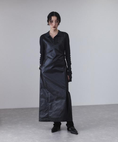 ADAM ET ROPE'（アダムエロペ）の「【接触冷感】キュプラニットスリムパンツ（その他パンツ・レディース・ブラック・36/38）」の7枚目の写真