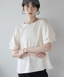 amini | フリルスリーブカットソー(Tシャツ/カットソー)