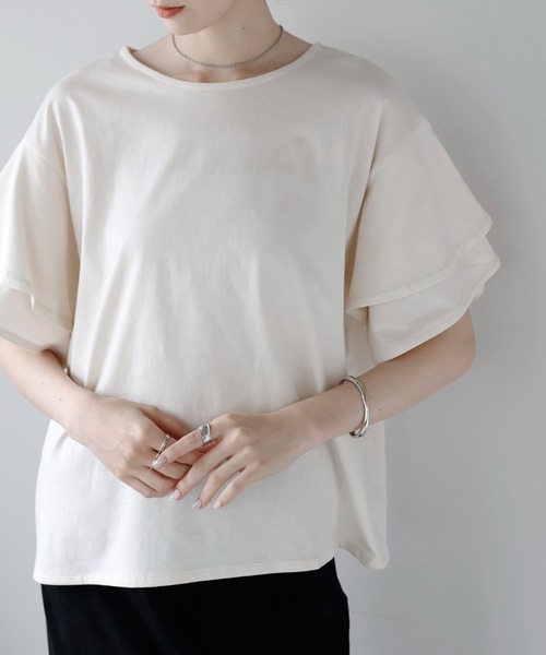 フリルドールカットソー セール】【2025 SS】フリルスリーブカットソー（Tシャツ