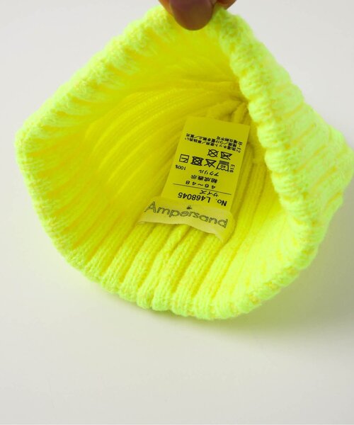 Ampersand（アンパサンド）の「リブニットキャップ（ニットキャップ/ビーニー・キッズ・ブラック/オレンジ/イエロー/アイボリー/ピンク・48/50/54/58）」の15枚目の写真