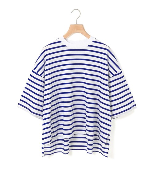 MARMARMAR（マーマーマー）の「MARMARMAR クルーネックワイドTシャツ（Tシャツ/カットソー・レディース・ブルー/オフホワイト/ブラック/ライトグレー/ブラック系その他/ブルー系その他3・FREE）」の6枚目の写真