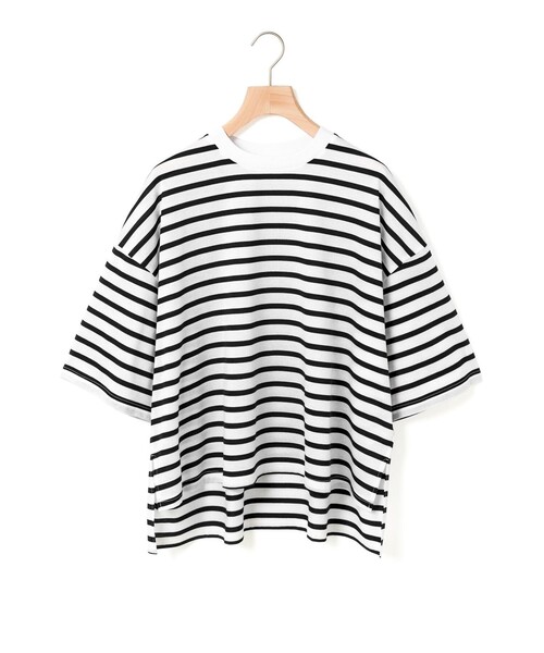 MARMARMAR（マーマーマー）の「MARMARMAR クルーネックワイドTシャツ（Tシャツ/カットソー・レディース・ブルー/オフホワイト/ブラック/ライトグレー/ブラック系その他/ブルー系その他3・FREE）」の7枚目の写真