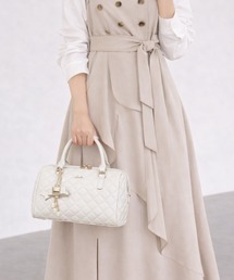 dazzlin | 【dazzlin/ダズリン】キルティング　リボンキーチャーム付ボストンバッグ／500mlペットボトル収納可(ボストンバッグ)