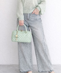 dazzlin（ダズリン）の「【dazzlin/ダズリン】キルティング　リボンキーチャーム付ボストンバッグ／500mlペットボトル収納可（ボストンバッグ）」