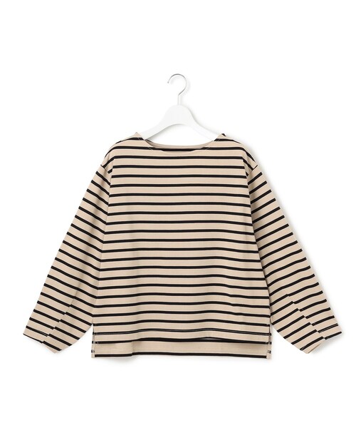 J.PRESS YORK STREET(ジェイプレスヨークストリート)の「【WOMEN】ロングスリーブ ボーダー バスクシャツ(Tシャツ/カットソー・レディース・ダークブラウン系1/ダークグリーン系2/ホワイト系/ホワイト系2/ベージュ系1・F)」の4枚目の写真