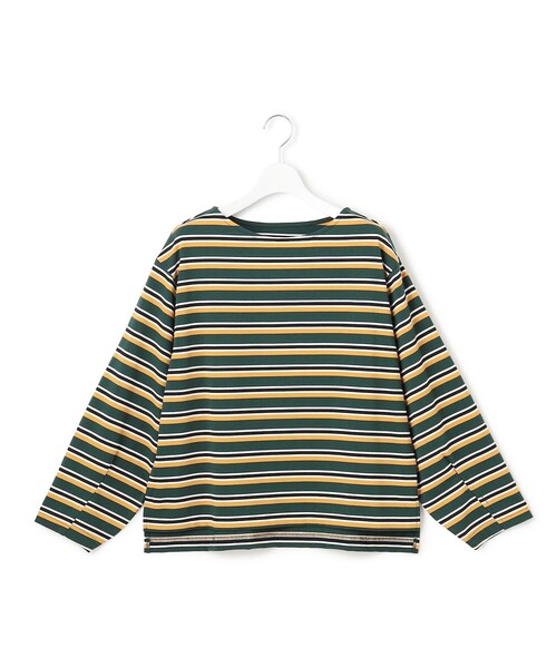J.PRESS YORK STREET(ジェイプレスヨークストリート)の「【WOMEN】ロングスリーブ ボーダー バスクシャツ(Tシャツ/カットソー・レディース・ダークブラウン系1/ダークグリーン系2/ホワイト系/ホワイト系2/ベージュ系1・F)」の5枚目の写真
