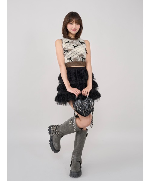 Darich レース付きフリルミニスカート Darich スカート ミックスレースフリルミニスカート : ZOZOTOWN