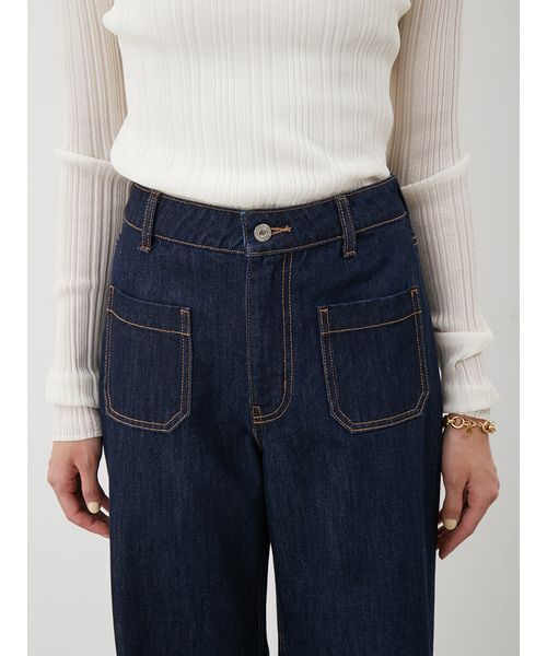 【新作】Mila Owen パッチポケットデザインバギーデニムパンツ パッチポケットデザインバギーデニムパンツ(デニムパンツ