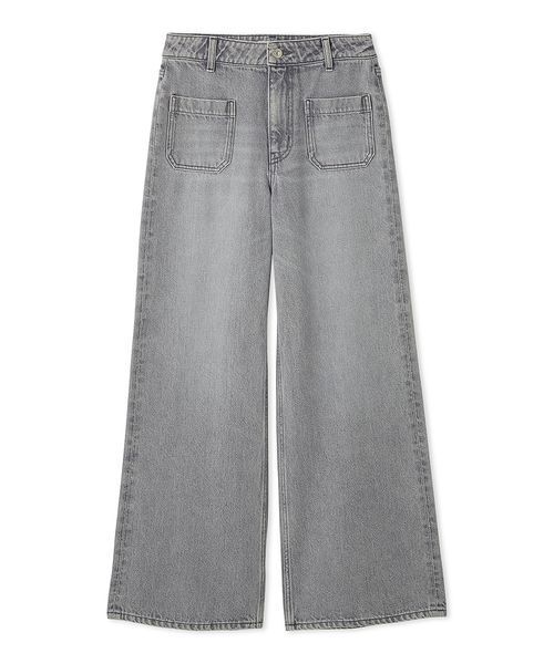 【新作】Mila Owen パッチポケットデザインバギーデニムパンツ パッチポケットデザインバギーデニムパンツ(デニムパンツ