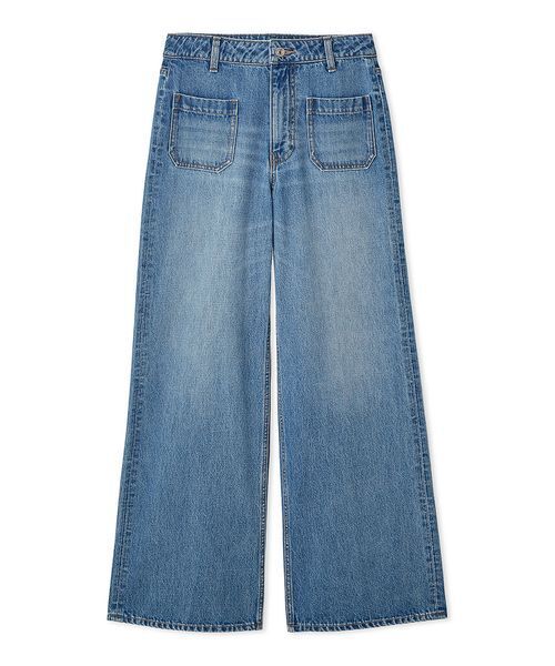 専用【新品未使用】Mila Owen パッチポケットデザインバギーデニムパンツ パッチポケットデザインバギーデニムパンツ（デニムパンツ）｜Mila