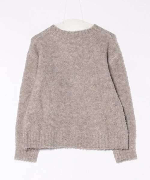 UNDOVE(アンドゥーブ)の「UNDOVE やわらかブークレニットプルオーバー 【洗えるニット/ウォッシャブル/UV/カラーニット/ボリュームニット/もこもこ】(ニット/セーター・レディース・オレンジ/チャコール/ブラウン系/アイボリー・MEDIUM/LARGE/X-LARGE)」の16枚目の写真