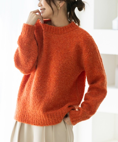 セール】UNDOVE やわらかブークレニットプルオーバー 【洗えるニット