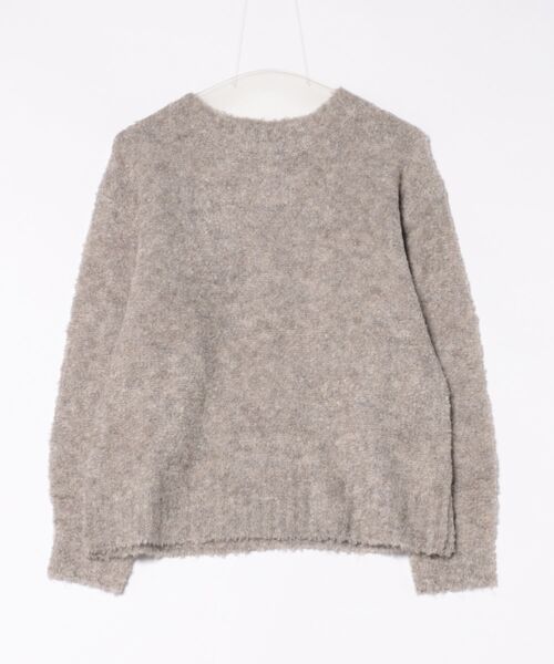 UNDOVE(アンドゥーブ)の「UNDOVE やわらかブークレニットプルオーバー 【洗えるニット/ウォッシャブル/UV/カラーニット/ボリュームニット/もこもこ】(ニット/セーター・レディース・オレンジ/チャコール/ブラウン系/アイボリー・MEDIUM/LARGE/X-LARGE)」の17枚目の写真