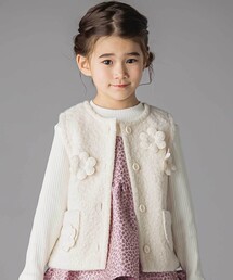 BeBe Petits Pois Vert(xxv`|F[)̉ԃ`[tV[v{AxXg(95~150cm)(xXg)