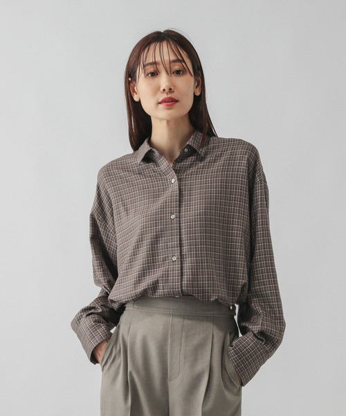 GLOBAL WORK(グローバルワーク)の「チェックシャツ長袖/579509(シャツ/ブラウス・レディース・ブルー系その他/ブラウン系その他/ブラック系その他/ブラウン系その他7・FREE)」の20枚目の写真