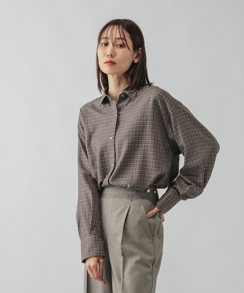 GLOBAL WORK(グローバルワーク)の「チェックシャツ長袖/579509(シャツ/ブラウス・レディース・ブルー系その他/ブラウン系その他/ブラック系その他/ブラウン系その他7・FREE)」の21枚目の写真