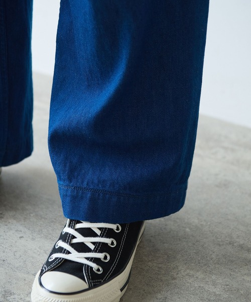 bulle de savon（ビュルデサボン）の「△8oz ムラ糸デニム パンツ（デニムパンツ・レディース・ネイビー・FREE）」の17枚目の写真