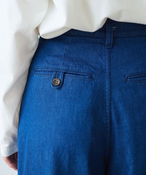 bulle de savon（ビュルデサボン）の「△8oz ムラ糸デニム パンツ（デニムパンツ・レディース・ネイビー・FREE）」の18枚目の写真