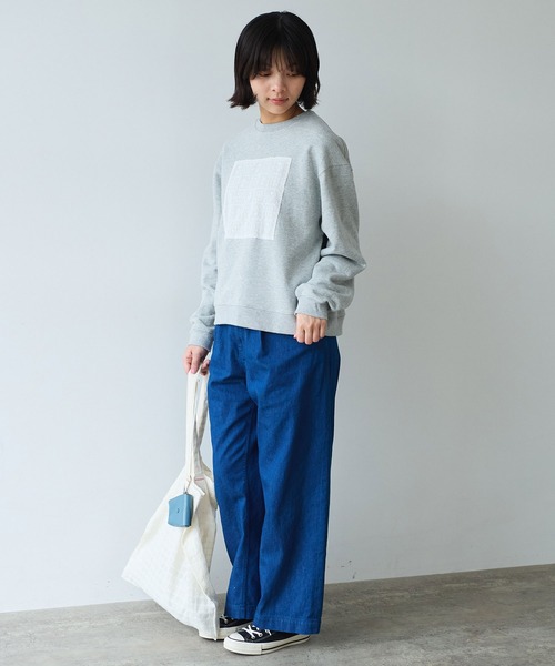 bulle de savon（ビュルデサボン）の「△8oz ムラ糸デニム パンツ（デニムパンツ・レディース・ネイビー・FREE）」の7枚目の写真