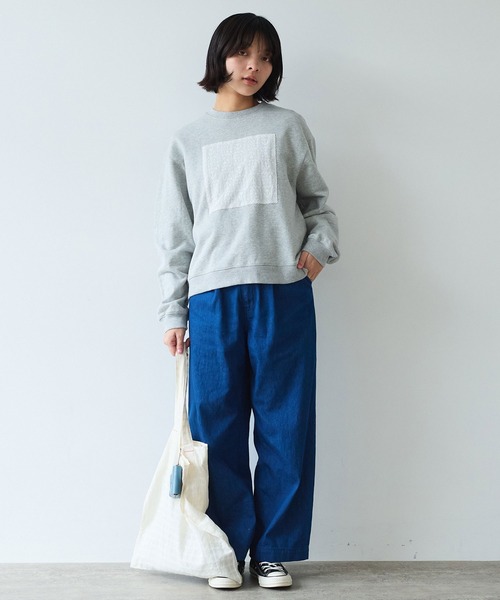 bulle de savon（ビュルデサボン）の「△8oz ムラ糸デニム パンツ（デニムパンツ・レディース・ネイビー・FREE）」の8枚目の写真