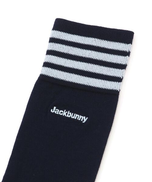 Jack Bunny!!（ジャックバニー）の「【Jack Bunny!!】ラインハイソックス (LADIES)（ソックス/靴下・レディース・ホワイト/ネイビー/カーキ・FREE）」の7枚目の写真