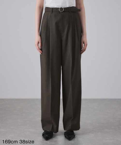 ADAM ET ROPE'（アダムエロペ）の「【EMOELLE】ベルテッドスラックス（スラックス・レディース・グレー系その他/イエロー系その他3・36/38）」の13枚目の写真