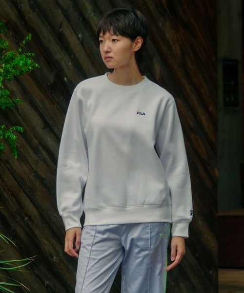 FILA(フィラ)の「【FILA/フィラ】ワンポイント刺繍 スウェットトレーナー ブランドロゴ(スウェット・レディース・ブラック/ホワイト/ネイビー・MEDIUM/LARGE)」の7枚目の写真