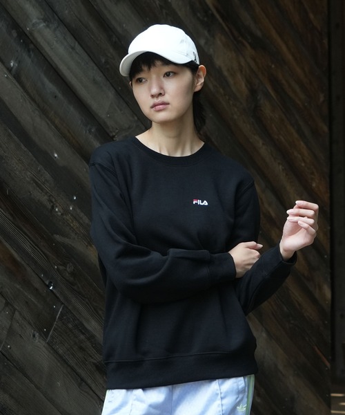 FILA(フィラ)の「【FILA/フィラ】ワンポイント刺繍 スウェットトレーナー ブランドロゴ(スウェット・レディース・ブラック/ホワイト/ネイビー・MEDIUM/LARGE)」の13枚目の写真