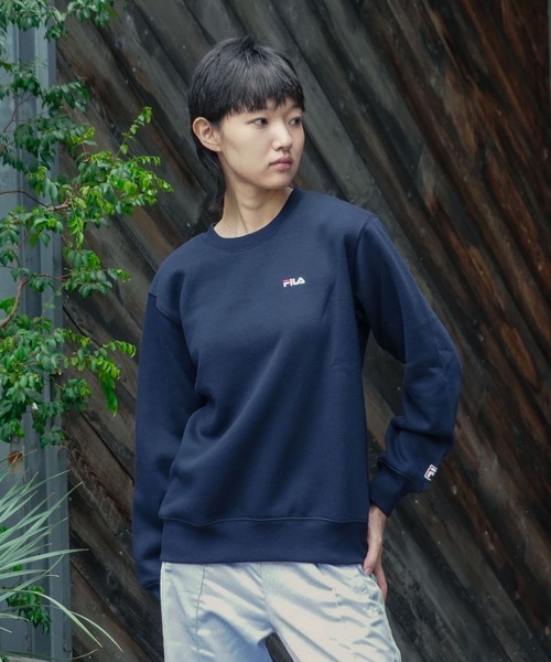 FILA(フィラ)の「【FILA/フィラ】ワンポイント刺繍 スウェットトレーナー ブランドロゴ(スウェット・レディース・ブラック/ホワイト/ネイビー・MEDIUM/LARGE)」の19枚目の写真
