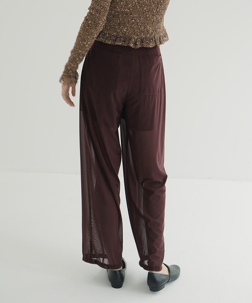 CLANE（クラネ）の「SHEER TUCK PANTS（その他パンツ・レディース・ボルドー/ブラック/アイボリー・0/1/2）」の15枚目の写真