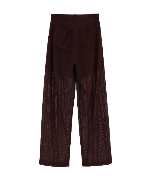 CLANE（クラネ）の「SHEER TUCK PANTS（その他パンツ・レディース・ボルドー/ブラック/アイボリー・0/1/2）」の5枚目の写真