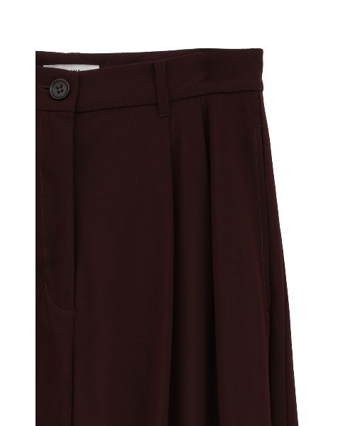 CLANE（クラネ）の「SHEER TUCK PANTS（その他パンツ・レディース・ボルドー/ブラック/アイボリー・0/1/2）」の6枚目の写真