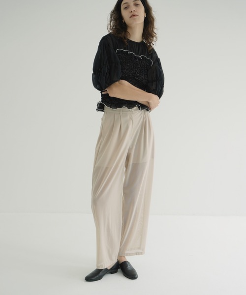 セール】SHEER TUCK PANTS（その他パンツ）｜CLANE（クラネ）の