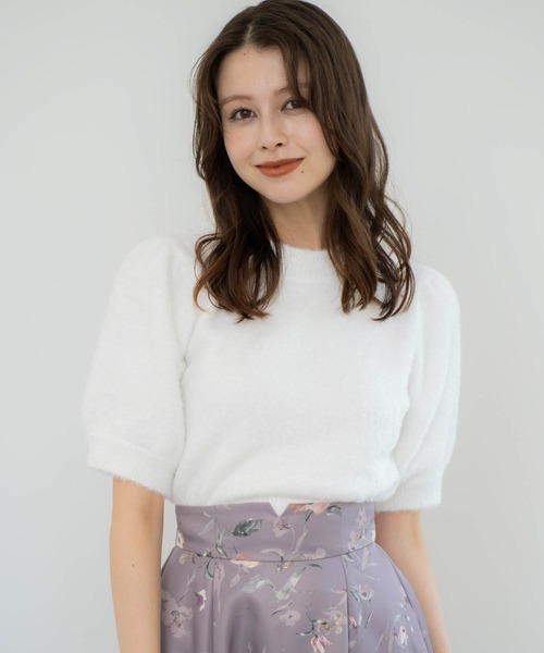 NOELA(ノエラ)の「【販路限定カラーあり】ラメシャギーニット(ニット/セーター・レディース・ブラック/オフホワイト/シルバー/ベージュ・フリー)」の14枚目の写真