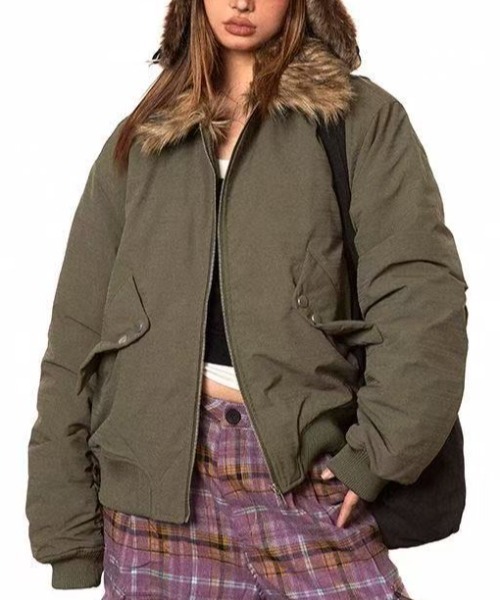 セール】【2025 AW 新作】フェイクファー着脱可能 ミリタリー