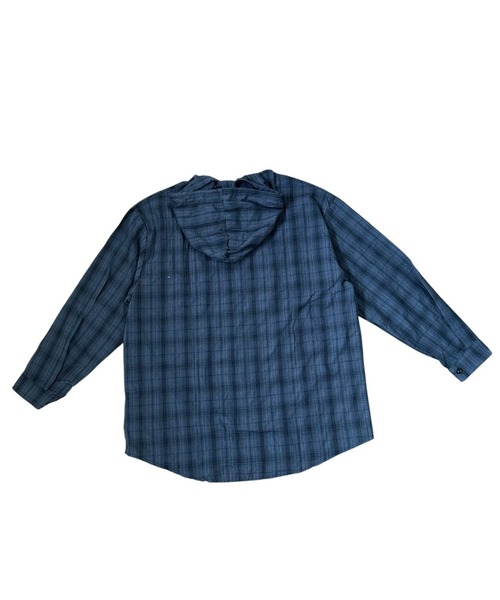 VIBGYOR(ヴィブジョー)の「オーバーサイズ チェックフーディーシャツ/ユニセックス(CZ)(シャツ/ブラウス・レディース・ブラウン/グレー/ブルー・MEDIUM/LARGE)」の14枚目の写真