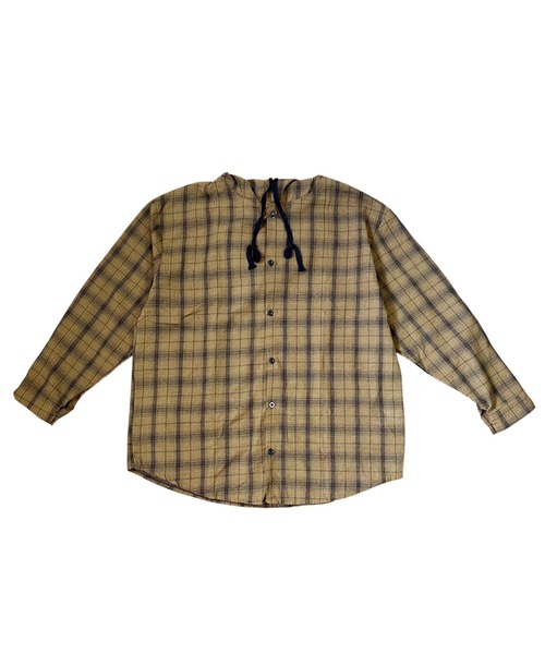 VIBGYOR(ヴィブジョー)の「オーバーサイズ チェックフーディーシャツ/ユニセックス(CZ)(シャツ/ブラウス・レディース・ブラウン/グレー/ブルー・MEDIUM/LARGE)」の15枚目の写真