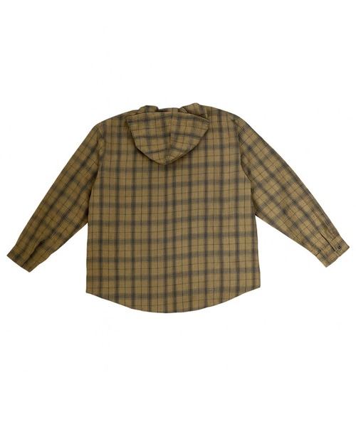 VIBGYOR(ヴィブジョー)の「オーバーサイズ チェックフーディーシャツ/ユニセックス(CZ)(シャツ/ブラウス・レディース・ブラウン/グレー/ブルー・MEDIUM/LARGE)」の16枚目の写真