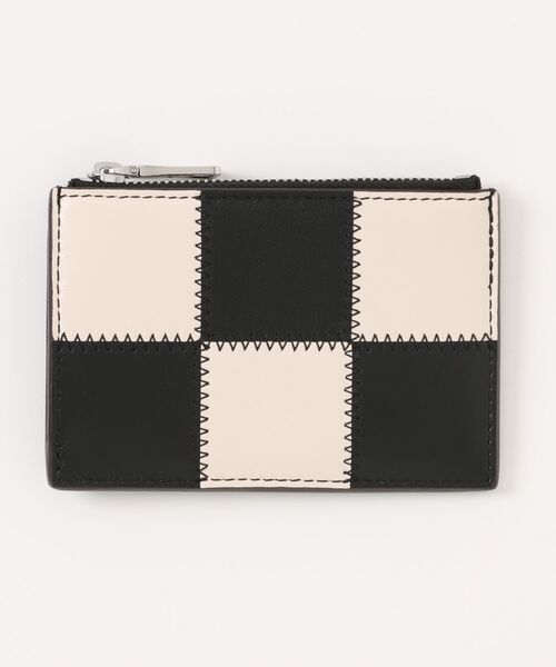 ジップ カード ケース・キー リング・チェッカーボード アップ