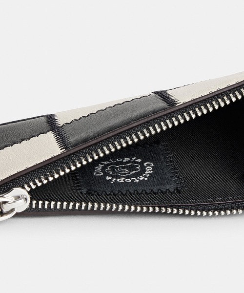 ジップ カード ケース・キー リング・チェッカーボード アップ