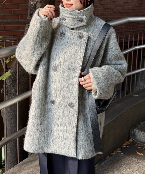 シャギースタンドネックコート/WEB限定（その他アウター）｜COLLAGE