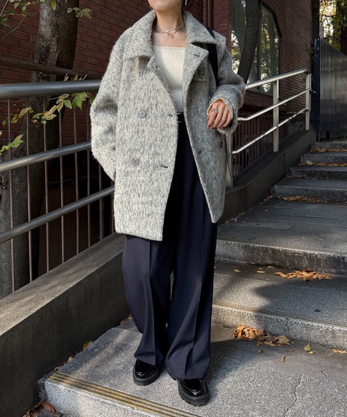 シャギースタンドネックコート/WEB限定（その他アウター）｜COLLAGE