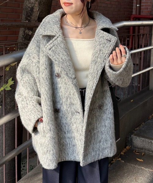 シャギースタンドネックコート/WEB限定（その他アウター）｜COLLAGE